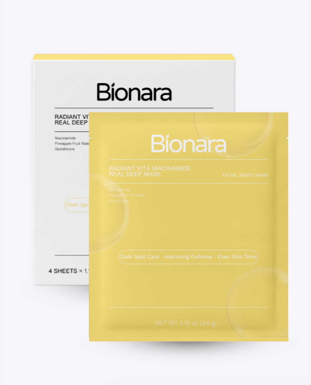 Radiant Vita Niacinamide Real Deep Mask (4 Masks/Box)
