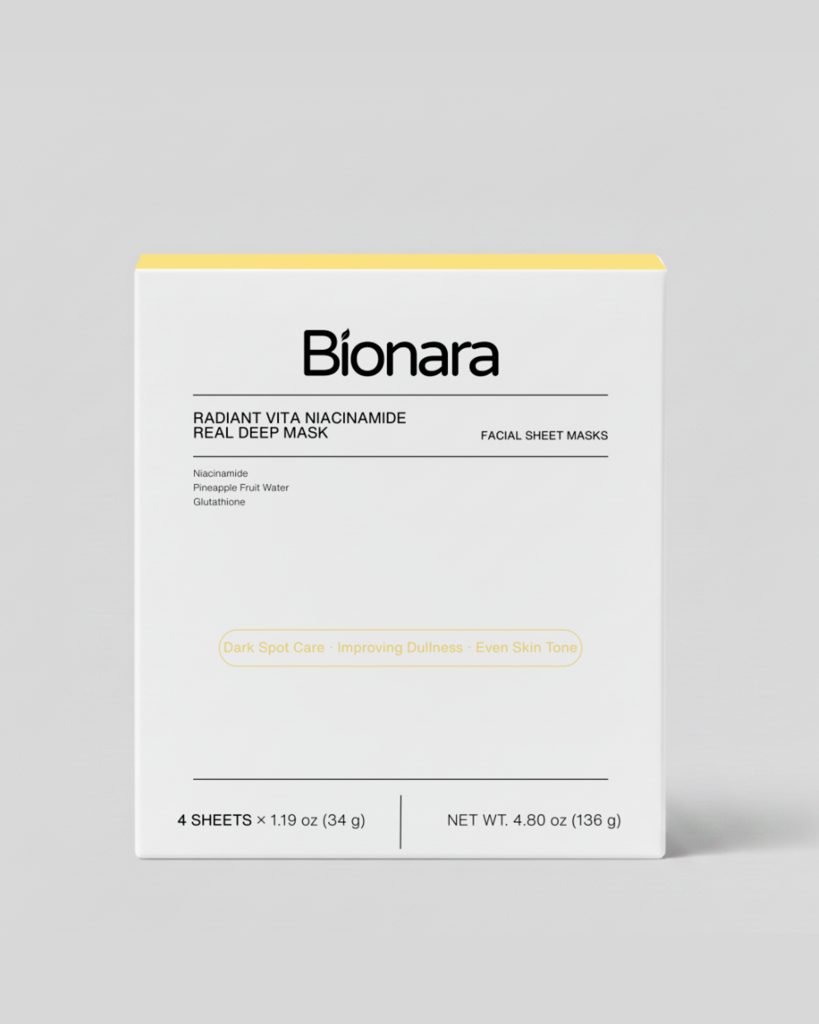 Radiant Vita Niacinamide Real Deep Mask (4 Masks/Box)