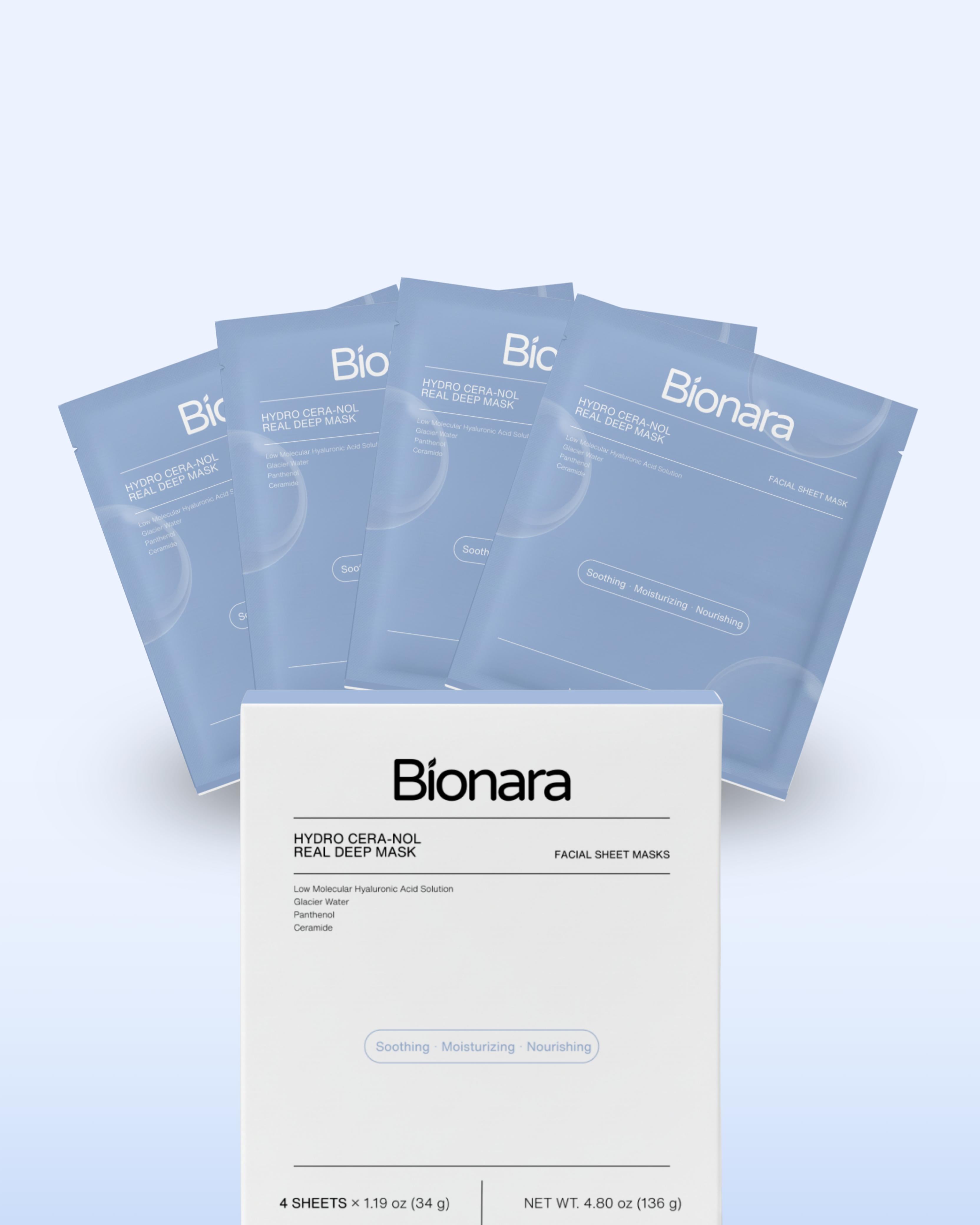 Hydro Cera-Nol Real Deep Mask (4 Masks/Box)